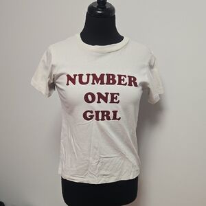 White 'Number One Girl' T-Shirt
